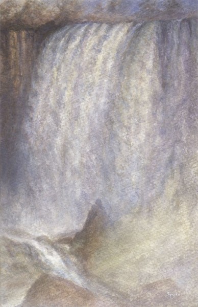 Niagara, 2009, Painting by David Jay Spyker - 5.5 x 8.5 inches - Acrylic Wash, Minor Drybrushing, and Paint on 100% Cotton Cold Press Watercolor Paper