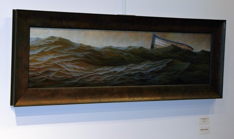 Cradle, by David Jay Spyker, 2011, Acrylics on Canvas, 13 x 49 in.