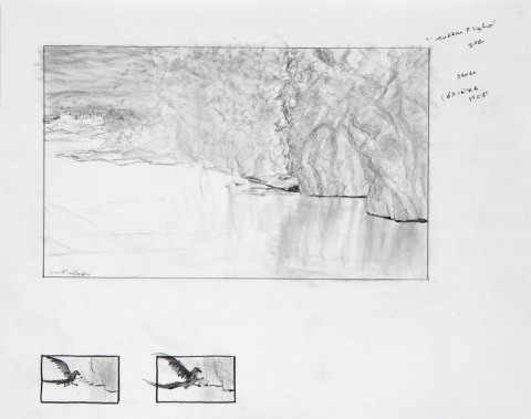 Study for Sudden Flight, 2012, Graphite on Paper (Stonehenge 100% Cotton), 11 x 14 in., by David Jay Spyker