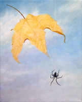 Falling, 2005, Acrylic on Canvas, 10 x 8 in., in progress 2, by David Jay Spyker